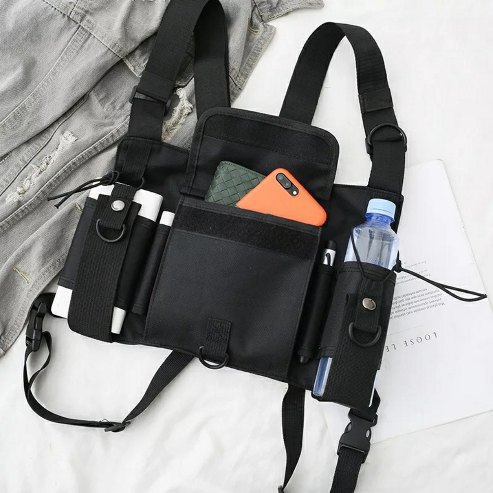 Military style utility strappy carrier bag